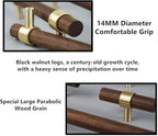 Drawer 11.02"/280mm Pulls Brass Walnut Kitchen Wardrobe Cabinet Hardware Pull Handle Adjustable Hole Distance with Screw, 2Pcs