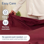 Queen 6 Piece Sheet Set - Comfy Breathable & Cooling - Ultra-Soft Hotel Luxury Bedding Set with 8-16 Inch Deep Pockets - 1 Flat & 1 Fitted Sheet & 4 Pillowcases - Wrinkle Free & Easy Care - Burgundy