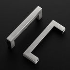 Ravinte 5 Pack Brushed Nickel Kitchen Cabinet Handles 4 Inch Cabinet Pulls Square Kitchen Hardware for Cabinet Drawer Pulls Drawer Handles Come with Screwdriver