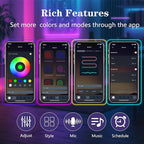 80FT (2 Rolls 40FT) Neon Rope Lights,Flexible Led Rope Lights Control with App/Remote,Multiple Modes Rope Lights,IP67 Outdoor Waterproof,Music Sync Light Strip for Bedroom