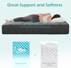 Hansleep Full Size Mattress Topper Viscose Derived from Bamboo, Memory Foam Pillow Top Mattress Topper Full with Deep Pocket, Breathable Mattress Pad for Back Pain Relief, 54" x75", Charcoal Grey
