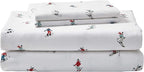 Eddie Bauer - Full Sheets, Cotton Flannel Bedding Set, Brushed for Extra Softness, Cozy Home Decor (Ski Slope, Full)