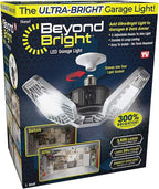 Ontel Beyond Bright LED Garage Light - Ultra-Bright, White Light that is Energy Efficient, Durable, Long-Lasting and Easy to Install (Pack of 4)