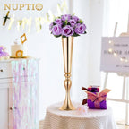 NUPTIO Artificial Flower Centrepieces for Tables - 10 Pcs Lilac Fake Flowers Roses Balls 9.5in Diameter - Silk Faux Rose Arrangement for Wedding Party Centerpiece Table Decor