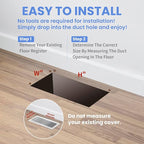 4x10 Inches 6 Pack Heavy Duty Walkable Floor Register - Easy Adjust Air Supply Lever Decorative Floor Vent Covers, Boston Design Vent Covers for Home - Oil Rubbed Bronze