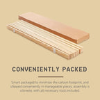 Hercules Bed Support Slats, Heavy-Duty Solid Pine Wood Bunkie Board, Xtreme, Queen Size - Wooden Mattress Frame and Platform - Easy Assembly for Beds