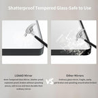 LOAAO 40X38 Inch Black Metal Framed Bathroom Mirror for Wall, Matte Black Bathroom Vanity Mirror Farmhouse, Anti-Rust, Tempered Glass, Hangs Horizontally or Vertically