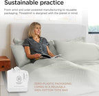 Threadmill Luxury 800 Thread Count 100% Cotton Sheets - Sateen Weave Twin XL Bed-Sheets, Better Than Egyptian Cotton,3 Pc Solid Bedding Set (Light Grey), Fits 15" Deep Pocket