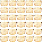 GOLDEAL 60 Pcs Gold Glass Tealight Candle Holders-Tea Candle Holders Bulk - Perfect for Weddings, Parties, Dinners - Ideal for 1.5" Standard Tealights and Candle Moulds