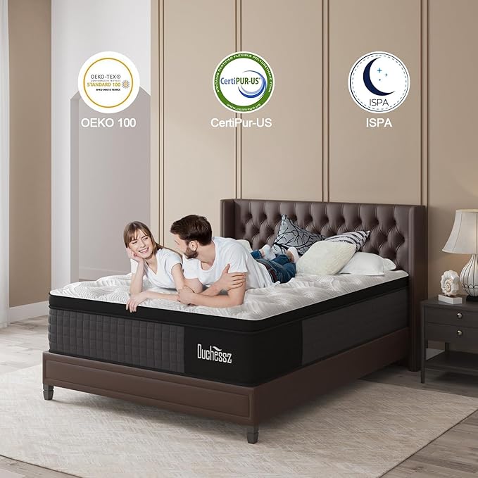 Twin Mattress, 14 Inch Hybrid Mattresses Eurotop with Gel Memory Foam,Motion Isolation Individually Wrapped Pocket Coils Breathable Comfort Soft Pressure Relief 100 Night Trial