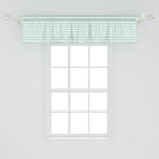 Ambesonne Pastel Window Valance, Horizontal Wavy Lines White Striped Abstract Soft Toned Nautical Art Display, Curtain Valance for Kitchen Bedroom Decor with Rod Pocket, 42" x 12", Almond Green White