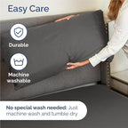 Twin XL 4 Piece Sheet Set - Comfy Breathable & Cooling - Ultra-Soft Hotel Luxury Bedding Set w/ 8-16 Inch Deep Pockets - 1 Flat & 1 Fitted Sheet & 2 Pillowcases - Wrinkle Free & Easy Care - Charcoal