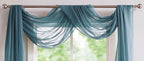 LinenZone Dusty Blue Window Scarf Valance in 360 Inch Size. Use Window Scarves as Canopy Bed or Backdrop Curtains, Curtain Scarf, or Sheer Fabric for Draping. (Amazing 55 x 360, Dusty Blue)