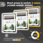 24X32 LED Bathroom Mirror with Lights, Anti-Fog, Dimmable, Backlit + Front Lit, Smart Bathroom Vanity Mirror, Memory Function, Shatterproof, Tempered Glass (Horizontal/Vertical)