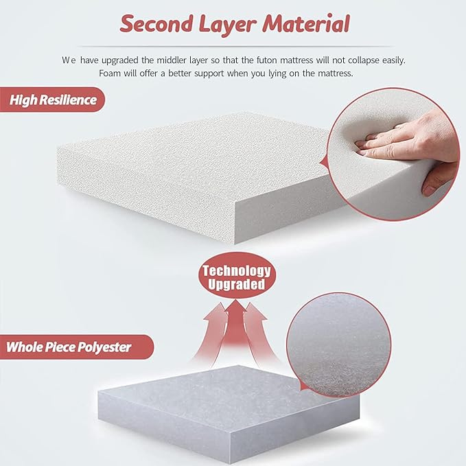 MAXYOYO Bohemian Retro Floor Mattress Vintage Floral Japanese Futon Mattress Roll Up Thicken Sleeping Bed Portable Camping Mattress Floor Lounger Couch Bed Mattress Pad, Twin Size