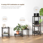 TUTOTAK End Table, Side Table, Nightstand, 2-Tier Storage Shelf, Sofa Table for Small Space, Living Room, Bed Room, Charcoal Grey TB01BY034