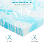 Mattress Topper, King Size Cooling Memory Foam Bed Toppers, 2 Inch Soft Mattress Pads for Sleeper Sofa, RV, Camper, CertiPUR-US Certified