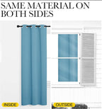 NICETOWN Teal Blue Blackout Curtains 96 inches Length for Living Room, 2 Panels, 55" Wide, Thermal Insulated Long Drapes for Large Window