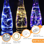 Fairy Lights Battery Operated String Lights, 6 Pack Mini Lights 20 LED 7ft Twinkle Firefly Starry Light for DIY Craft Mason Jar Bedroom Wedding Party Table Christmas Decoration (Mix-Colored)