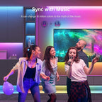 LED Strip Lights, 50ft Smart RGB Music Sync Bluetooth App & Remote Control, USB-Powered LED Lights for TV, Gaming, Bedroom, PC, Home Theater,Parlor,Room