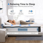 Avenco Full 12 Inch Hybrid Mattress - Medium Firm, CertiPUR-US Foam, Pressure Relief, Motion Isolation, Breathable Fabric