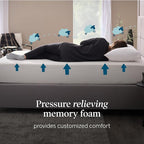 Lucid 14 Inch Memory Foam Mattress - Medium Plush Feel - Infused with Refreshing Bamboo Charcoal and Cooling Gel - Bed in a Box - Temperature Regulating, Pressure Relief - Breathable - California King