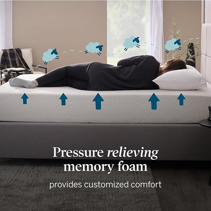 LUCID 12 Inch Memory Foam Mattress - Medium Firm Feel - Infused with Refreshing Bamboo Charcoal and Cooling Gel - Bed in a Box - Temperature Regulating - Pressure Relief - Breathable - Twin XL Size