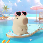 Attivolife Capybara Night Light, Sunglasses Capybara Silicone Lamp for Girls, Touch Nightlight Portable with Dim, Funny Bathroom Table Decor Birthday Xmas Gift for Women Friends（Pink Glasses）