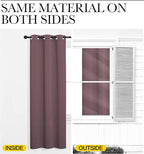 NICETOWN Dry Rose Room Darkening Curtains for Kitchen, Set of 2, 42 inches Wide by 78 inches Long, Window Treatment Thermal Insulated Solid Grommet Room Darkening Curtains/Drapes for Bedroom