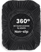 SLEEP ZONE Cooling Queen Mattress Topper, Premium Zoned Cool Mattress Pad Cover, Padded Mattress Protector Breathable Washable, Deep Pocket 8-21" (Black, Queen)