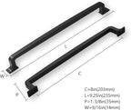 Khtumeware 2 Pack 8 Inch Matte Black Cabinet Handles - Drawer Pulls for Kitchen Cabinets, Cupboards, and Drawers - Hardware Handles
