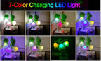 Color Change Led Night Light w/Smart Sensor, Plug-in Night Lights for Kids Adults Cute Mushroom Night Light Lamp Bedroom Home Decor Light Wall Lamps NightLight