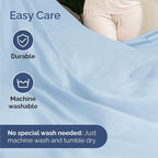 Twin 4 Piece Sheet Set - Comfy Breathable & Cooling - Ultra-Soft Hotel Luxury Bedding Set with 8-16 Inch Deep Pockets - 1 Flat & 1 Fitted Sheet & 2 Pillowcases - Wrinkle Free & Easy Care - Baby Blue