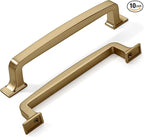 khtumeware 10 Pack 5 Inch Kitchen Cabinet Handles Brushed Brass Cabinet Pulls Brushed Gold Drawer Pulls Kitchen Cabinet Hardware Kitchen Handles for Cabinets Cupboard Handles Drawer Handles