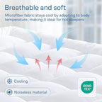 Ultra Soft Twin XL Mattress Topper - Cloud-Like Mattress Pad for Back Pain Relief - Breathable Cooling Material for Hot Sleepers