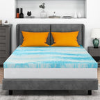 Mattress Topper Twin, 2 Inch Gel Memory Foam Bed Topper for Twin Size Bed, CertiPUR-US Certified, Blue