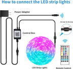 200Ft Outdoor Waterproof LED Strip Lights,Music Sync RGB IP68 Led Lights with App and Remote Control,Color Changing Waterproof RGB Exterior Rope Self Adhesive Back,Balcony,Roof,Garden,Party