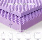 SINWEEK 2 Inch Egg Crate Memory Foam Mattress Topper King Size, Soft Mattress Pad for Back Pain Relief, Bed Topper, CertiPUR-US Certified