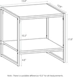 Furinno FM19122GYW Camnus Modern Living 2-Tier End Table, French Oak Grey, 15.9 in x 15.75 in x 18 in