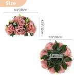 NUPTIO Artificial Flower Centrepieces for Tables - 10 Pcs Dusty Rose Fake Flowers Roses Balls 9.5in Diameter - Silk Faux Rose Arrangement for Wedding Party Centerpiece Table Decorations