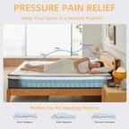 Review Queen Mattresses, 10 Inch Queen Size Mattress in a Box,Memory Foam Hybrid Mattress,with Individual Pocket Spring for Motion Isolation & Silent Sleep, Pressure Relief, Plush Firmness