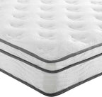 Modway Jenna 8” Innerspring and Memory Foam Twin Mattress With Individually Encased Coils, White