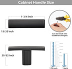 25 Pack Black Cabinet Knobs - Curved Cabinet Pulls Matte Black Knobs for Kitchen Cabinet Drawer Solid Dresser Knobs for Cabinet Hardware 1-3/4 Inch Length Single Hole, RDQXDKHS-25