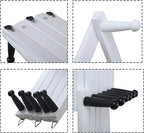 WEBI Accordion Wall Hanger,Wooden Expandable Coat Rack,Accordion Hat Rack for Wall for Hats,Caps,16 Peg Hooks,Black White,2 Packs