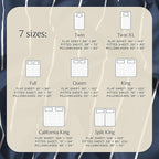 LuxClub 4 PC Full Size Sheet Set Bed Sheets, Breathable Luxury Deep Pockets Wrinkle Free Cooling Sheets Machine Washable Hotel Bedding (Full, Striped Navy)