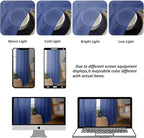 Chyhomenyc Sheer Valances for Windows 2 Pack, Small Window Curtains for Living Room Bathroom Cafe Laundry Basement, Modern Top Dual Rod Pocket Voile Curtain, 42W x 18L inches, Royal Blue