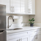 JOY DECOR 45 Pack Cabinet Handles, Brushed Nickel Cabinet Pulls, 10 in Hole Center Kitchen Cabinet Handles, Stainless Steel T Bar Handles for Dresser Drawers