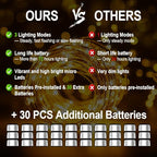MUMUXI 20 Pack 7.2ft Fairy Lights Battery Operated String Lights, Mini LED Battery Powered Twinkle LEDs, Waterproof Copper Wire Firefly Lights for Mason Jars, Warm White