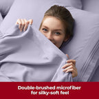 Mellanni Extra Deep Twin XL Sheets - 3 PC Iconic Collection Bedding - Hotel Luxury, Ultra Soft, Cooling Bed Sheets - Wrinkle, Fade, Stain Resistant (Twin Extra Long, Lavender)