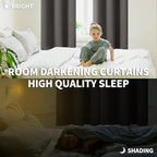 BGment Blackout Curtains - Grommet Thermal Insulated Room Darkening Bedroom and Living Room Curtains, Set of 2 Panels (52 x 108 Inch, Grey)